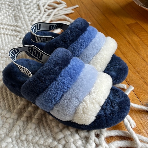 UGG | Shoes | Ugg Blue Fluff Yeah Slide 
